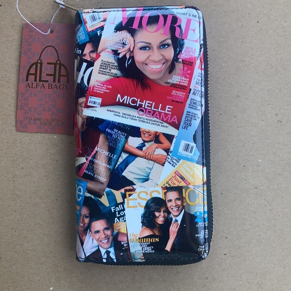 NWT Michelle & Barack Obama Magazine Cover Wallet - Picture 3 of 5
